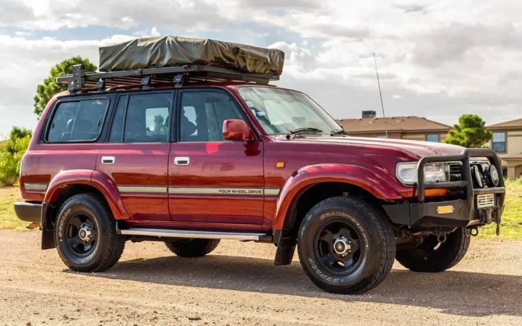 Camping Car Rental Rwanda with fully equipped Toyota Land Cruiser Prado and rooftop tent